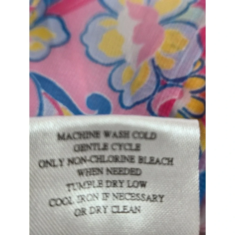 Jona Michelle Girls Tiered Floral Paisley Dress Pink‎ Blue Size 10 Cottagecore